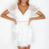 Sandra Mini Dress -White-FINAL SALE