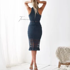 Rivers MIDI Dress - Steel Blue -ladyblacktie shop 30342 2000x 62037.1625680890