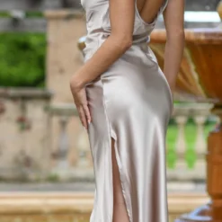 Lorena Midi Dress -Sand- SIZE 2XL-FINAL SALE -ladyblacktie shop BLKT1 761 12722.1629393543