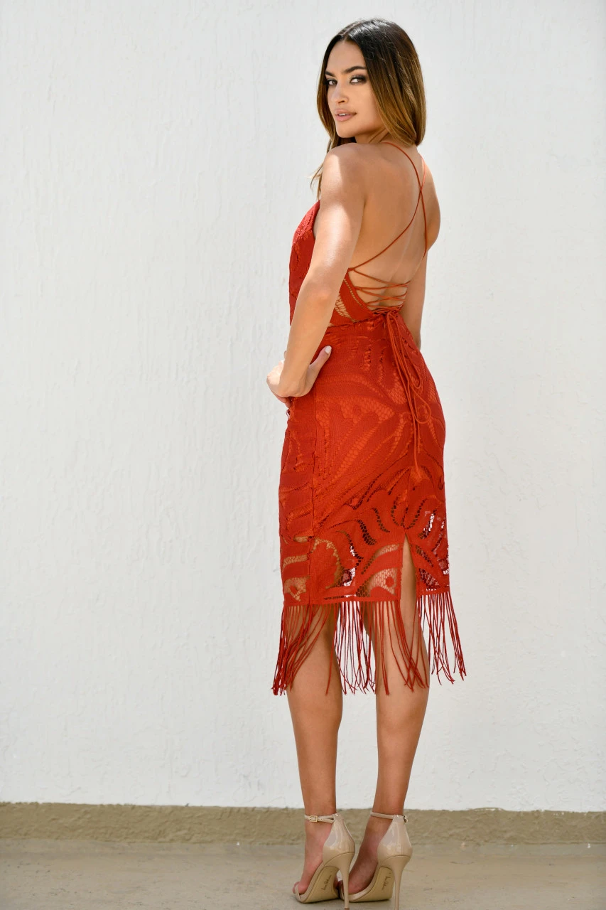 Khaleesi Dress - Burnt Orange 2 Khaleesi Dress - Burnt Orange - Image 2