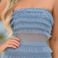 Georgia Mini Dress - Smokey Blue -ladyblacktie shop ComA001 34 copy 02260.1680529722