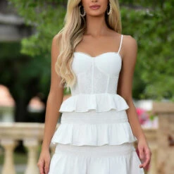 Kiara Mini Dress -White -ladyblacktie shop ComA001 66 09891.1680530455