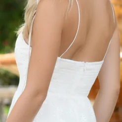 Sisi Eyelet Midi Dress - White 7 Sisi Eyelet Midi Dress - White -ladyblacktie shop Comfy1 65 10117.1680531767