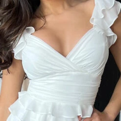 Nora Mini Dress - White -ladyblacktie shop Facetune 07 06 2023 08 14 28 27509.1686140384