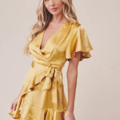 Felicity Mini Dress - Mustard