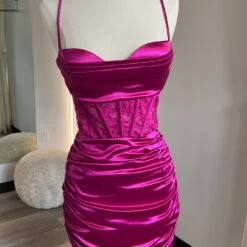 Pia Mini Dress - Fuchsia -ladyblacktie shop IMG 2337 16204.1692896618