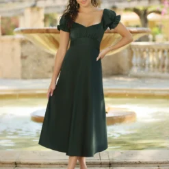Maldives Midi Dress - Hunter Green