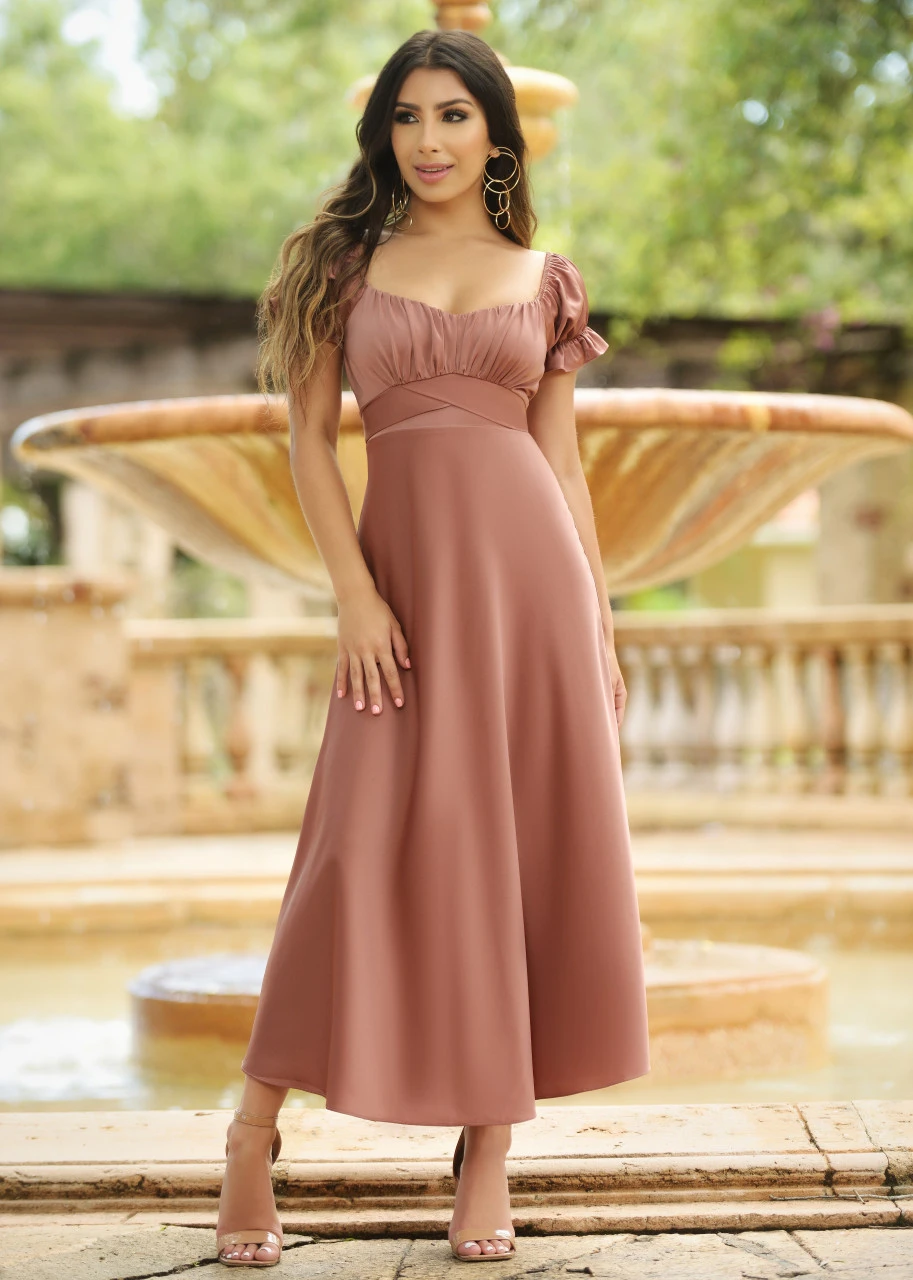 Maldives Midi Dress - Mauve 1 Maldives Midi Dress - Mauve
