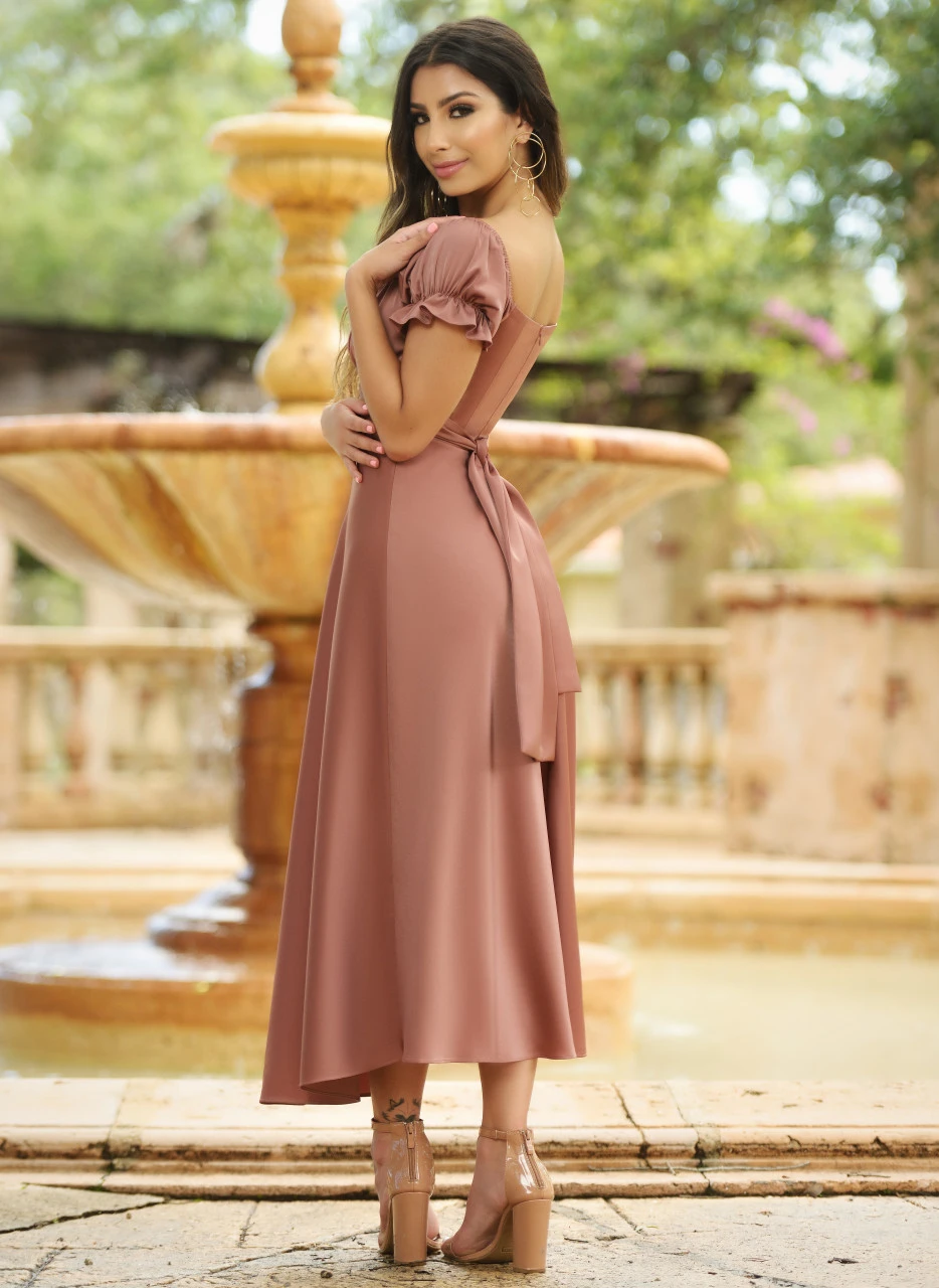 Maldives Midi Dress - Mauve 2 Maldives Midi Dress - Mauve - Image 2