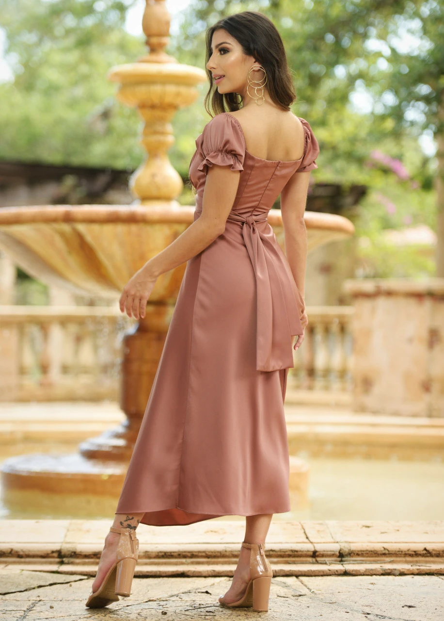 Maldives Midi Dress - Mauve 4 Maldives Midi Dress - Mauve - Image 4