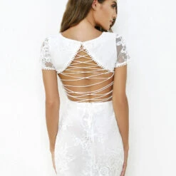 Size 8, Shay Lace Dress - White - FINAL SALE -ladyblacktie shop Shay Dress White 34626.1596318779