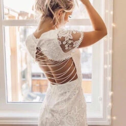 Size 8, Shay Lace Dress - White - FINAL SALE -ladyblacktie shop Shay lace dress white 1 01069.1596320062