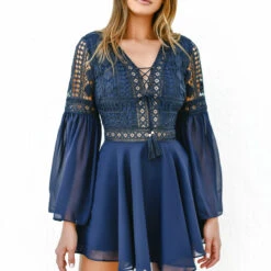 Alyse Dress - NAVY-FINAL SALE