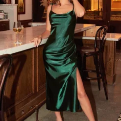 Size Large - Lorena Midi Dress - Emerald - FINAL SALE -ladyblacktie shop bd103em 92768.1613347588