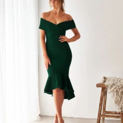 Brienne Dress - Emerald