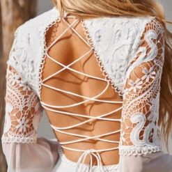 PAIGE DRESS - WHITE -ladyblacktie shop closeup paige back 58982.1594566430