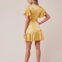 Felicity Mini Dress - Mustard -ladyblacktie shop felicity mini y 3 53083.1688993155