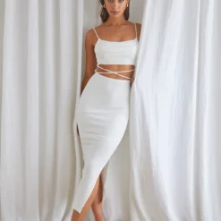 Krissy Midi Dress -White -ladyblacktie shop krissy 4 19883.1687357879