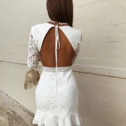 Medindie Dress- White -ladyblacktie shop medindie dress white 1 38109.1651249595