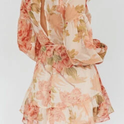 Melody Mini Dress - Orange Floral -ladyblacktie shop melody 3 55832.1687355120