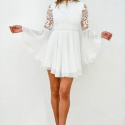 PAIGE DRESS - WHITE -ladyblacktie shop paige dress front 22618.1594434959