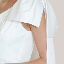 Veronica Mini Dress - White -ladyblacktie shop pearl 4 76637.1687796322