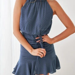 Pip Dress - Steel Blue -ladyblacktie shop pip dress steel blue two sisters the label 5 16184.1581627480