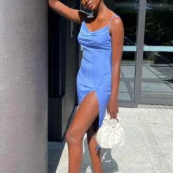 Sutton Slip Dress - Periwinkle -ladyblacktie shop sutton 73502.1651683622